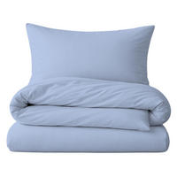 LYOCELL-BETTWÄSCHE 135x200 cm aus TENCEL™ Lyocell mit Reißverschluss, Leicht kühlender Uni Bettbezug 135 x 200 - Einfarbig Blau - Blau, Textil (135/200cm) - Carpe Sonno