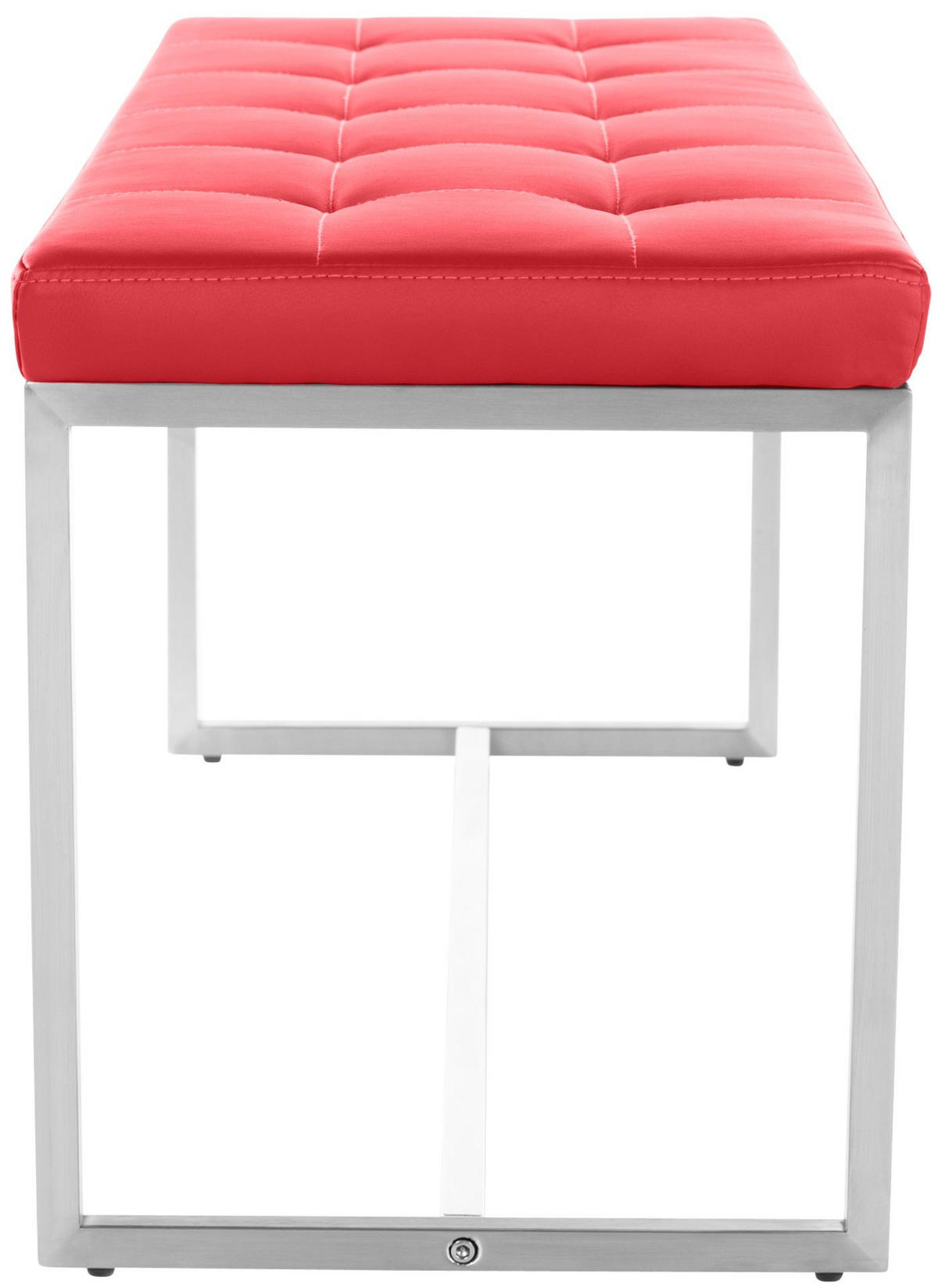 SITZBANK Puebla Kunstleder Rot - Rot, Leder (100/48/40cm) - DELUKE