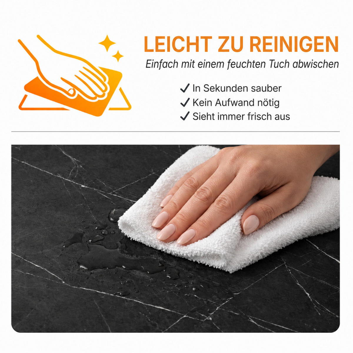 ESSTISCH Ausziehbar 120-160 cm Schwarz Marmor-Optik - Schwarz, Holzwerkstoff (160/80/75cm) - Home Collective
