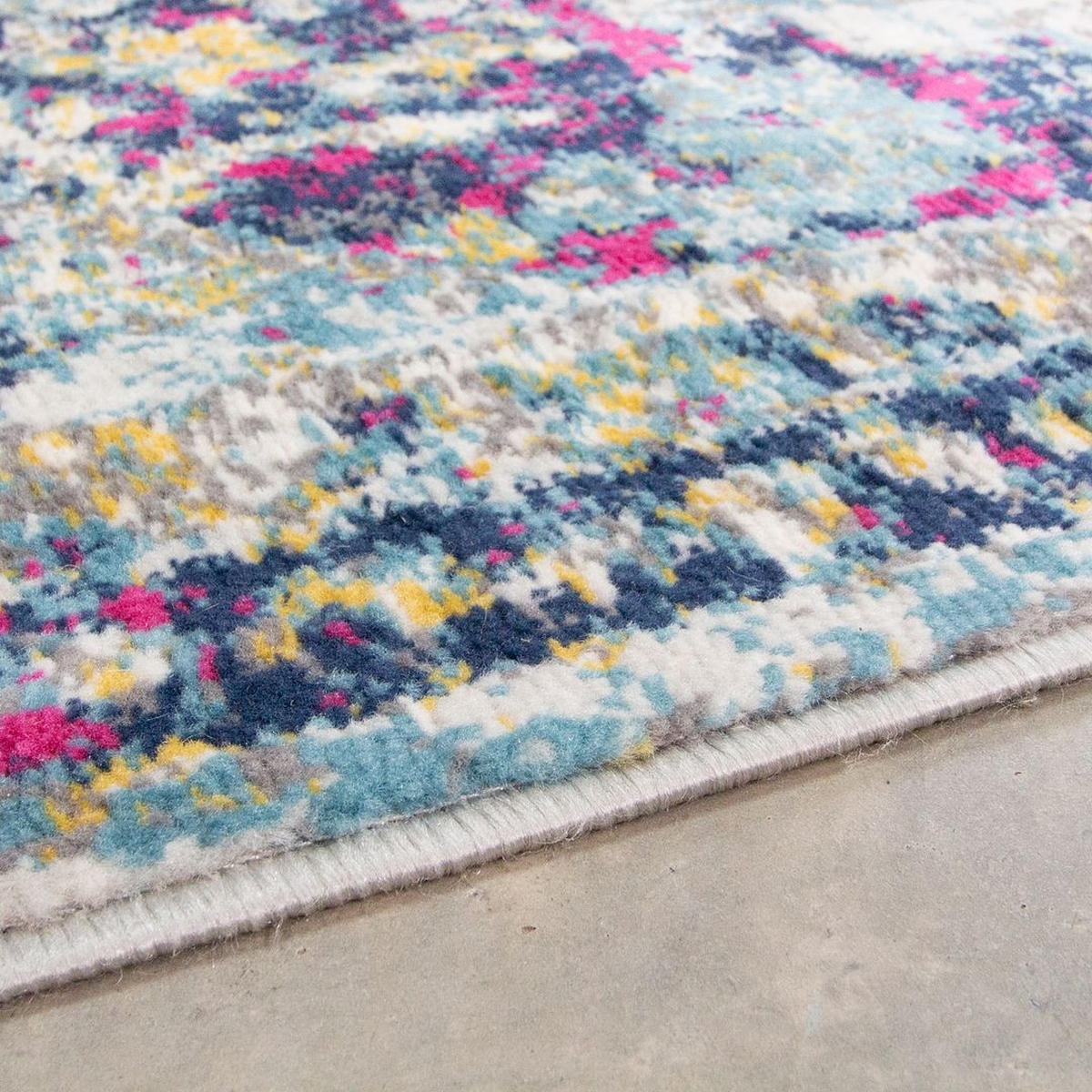 VINTAGE-TEPPICH Demelza Multi - Hellblau, Textil (60/240cm) - Kukoon Rugs
