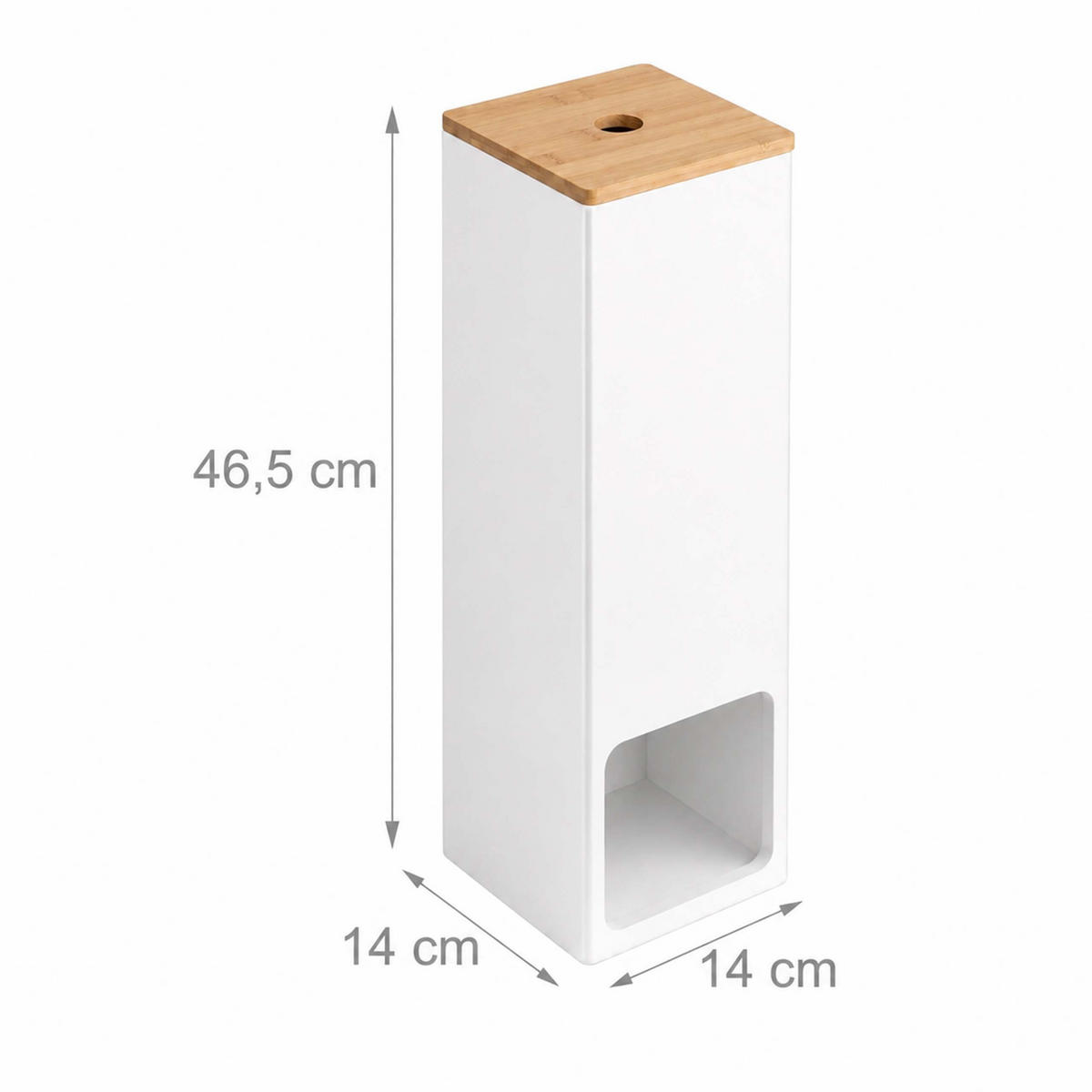 WC-ROLLENHALTER Natur Weiß für 4 Rollen - Weiß, Holz/Holzwerkstoff (14/46.5/14cm) - Relaxdays