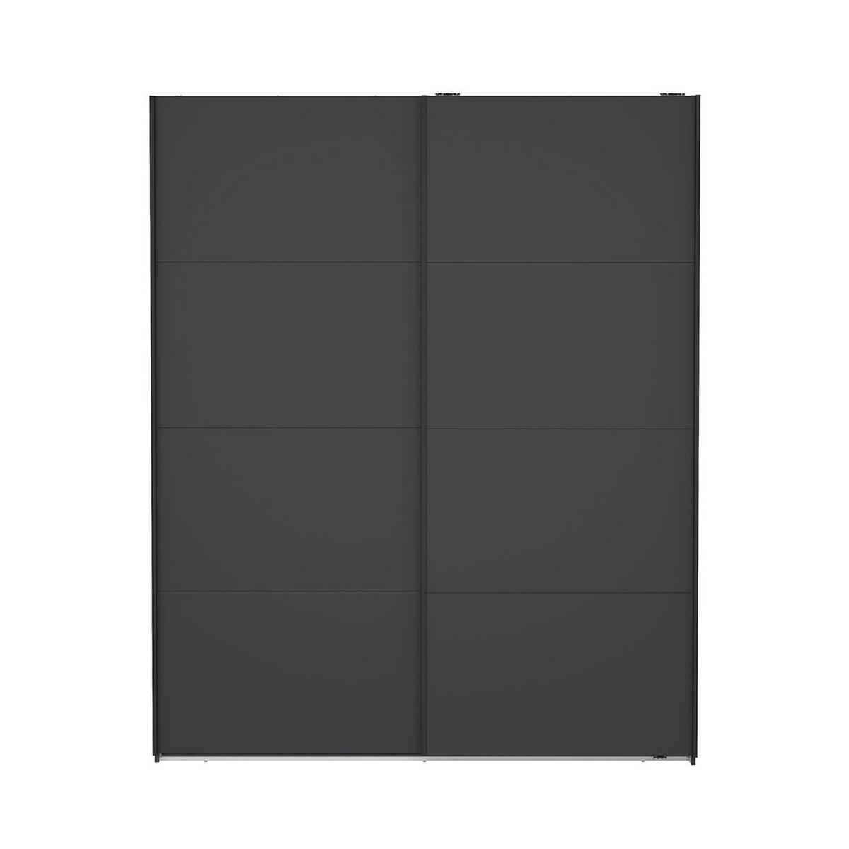 SCHIEBETÜRENSCHRANK, Bergamo, Grau, Holzwerkstoff, 179 x 67 x 221 cm - Grau, Holzwerkstoff (179/221/67cm) - ebuy24