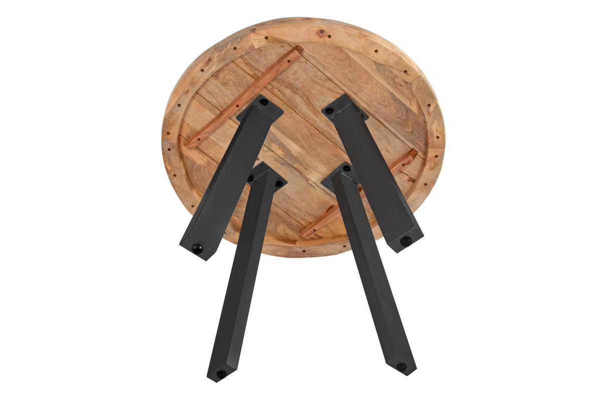 ESSTISCH ADELINA - Beige/Schwarz, Holz/Metall (140/140/77cm) - SAM