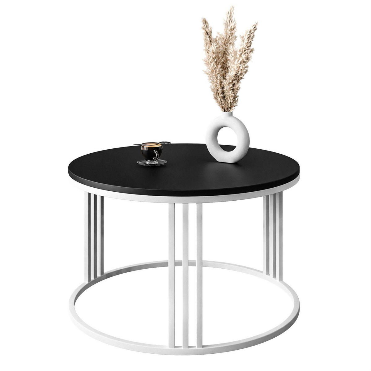 COUCHTISCH LORI schwarz matt - Weiß, Holzwerkstoff (70/70/48cm) - Lookway
