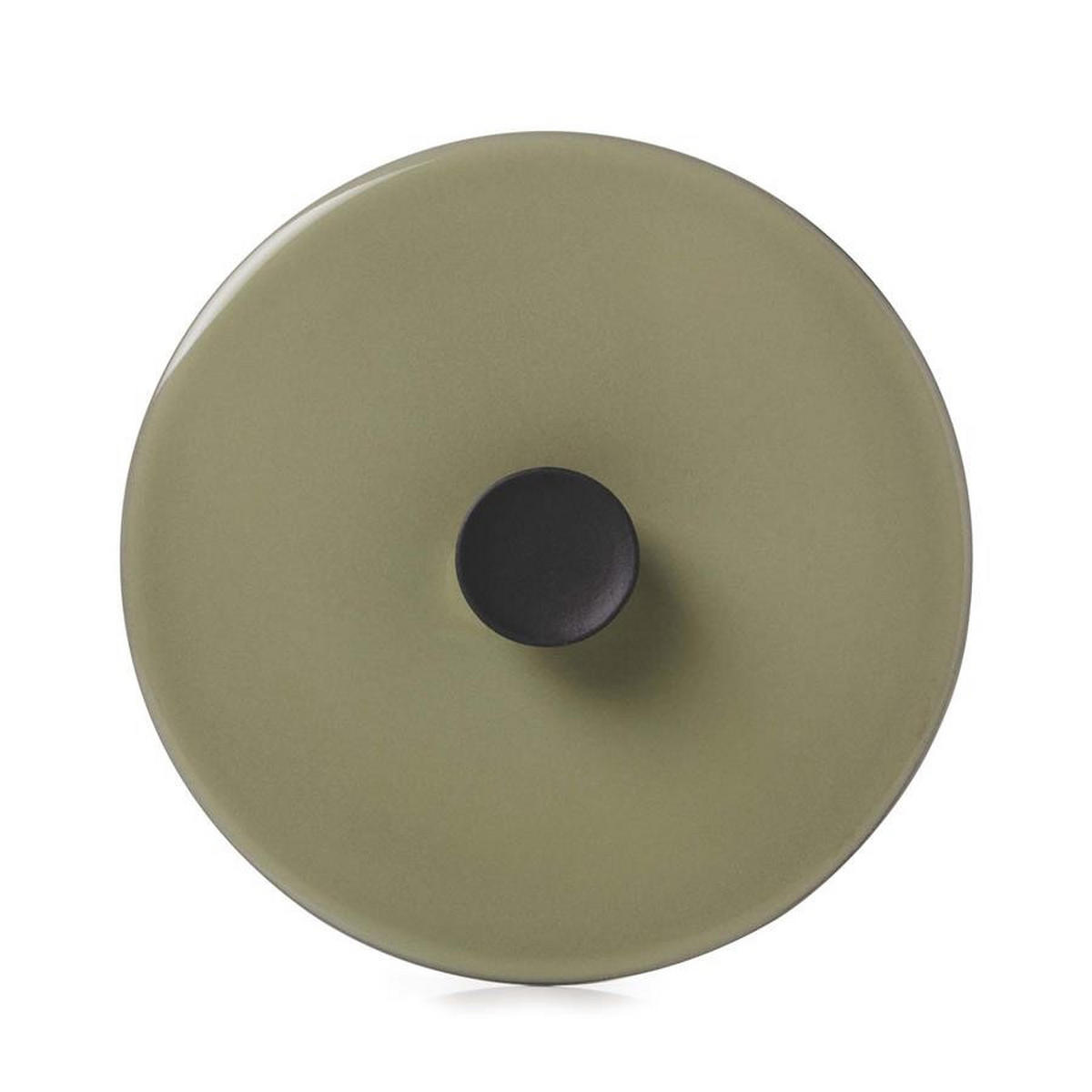 DECKEL FÜR KASSEROLLE CARACTERE 12 cm Kardamom - Dunkelgrün, Keramik (12cm) - Revol Porcelaine France