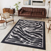 TEPPICH DREAM Schwarz Hellgrau 180/250 cm - Hellgrau/Schwarz, Textil (180/250cm) - Tapiso