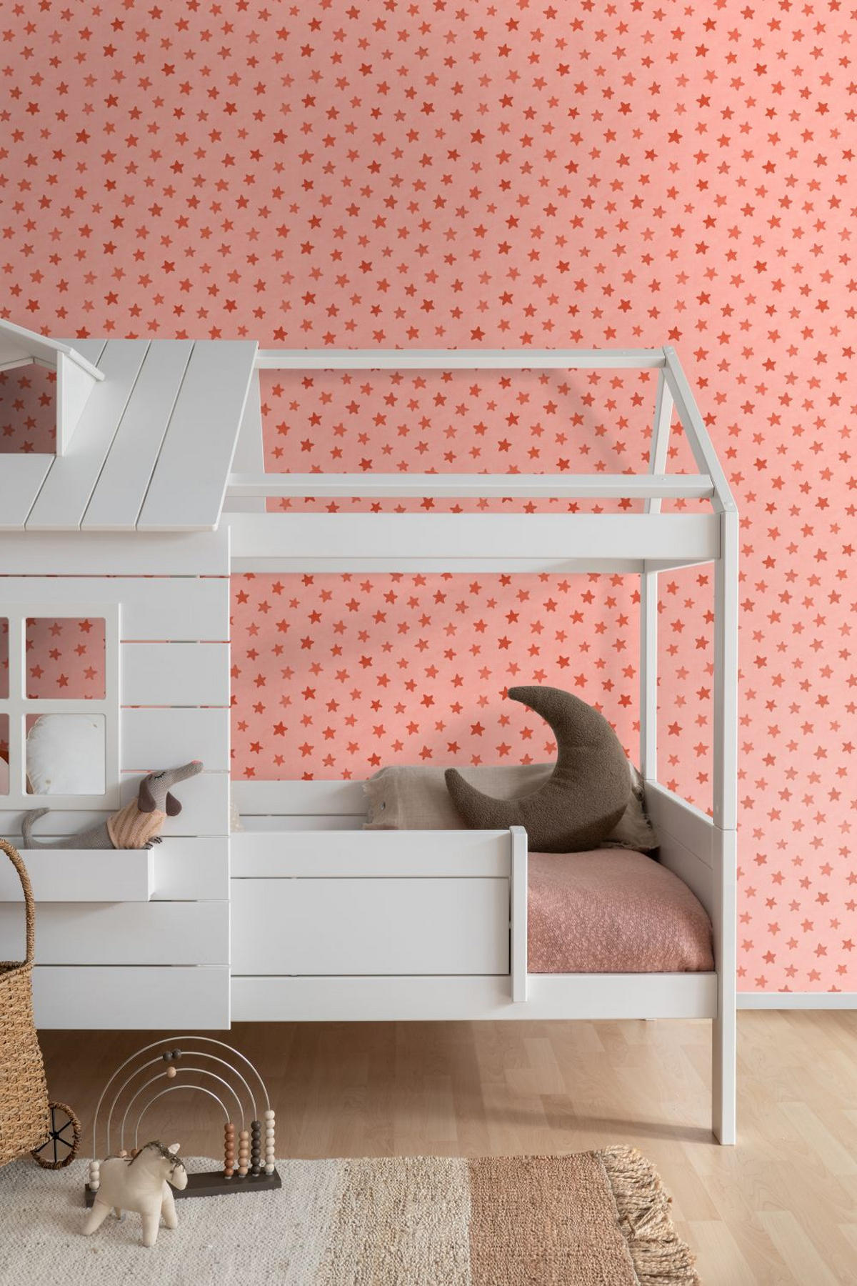 TAPETE kleine Sterne 50 x 900 cm - Pink, Papier (50/0.1cm) - ESTAhome