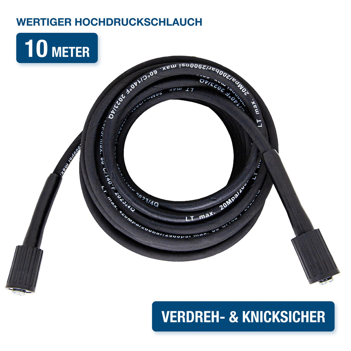 ELEKTRO-HOCHDRUCKREINIGER HPW3100IE (3100W, 190bar, 660 l/h, Induktionsmotor, Blau) - Blau, Kunststoff (33/93/33cm) - HYUNDAI