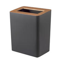 PAPIERKORB Rin schwarz 28x30x15cm - Schwarz, Metall (15/30/28cm) - Yamazaki