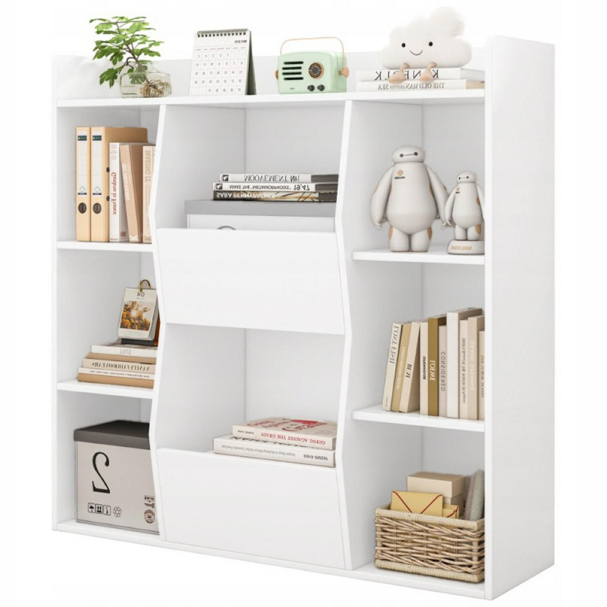 BÜCHERREGAL, weiß 106/30/104 cm - Weiß, Holzwerkstoff (106/104/30cm)