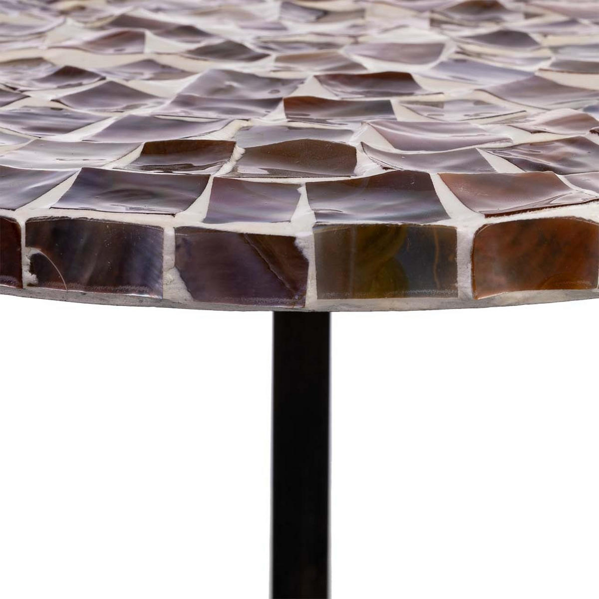 TISCH aus Holz und Capiz, braun, 40x45cm - Braun, Holz (40/40/45cm) - Wanderlust