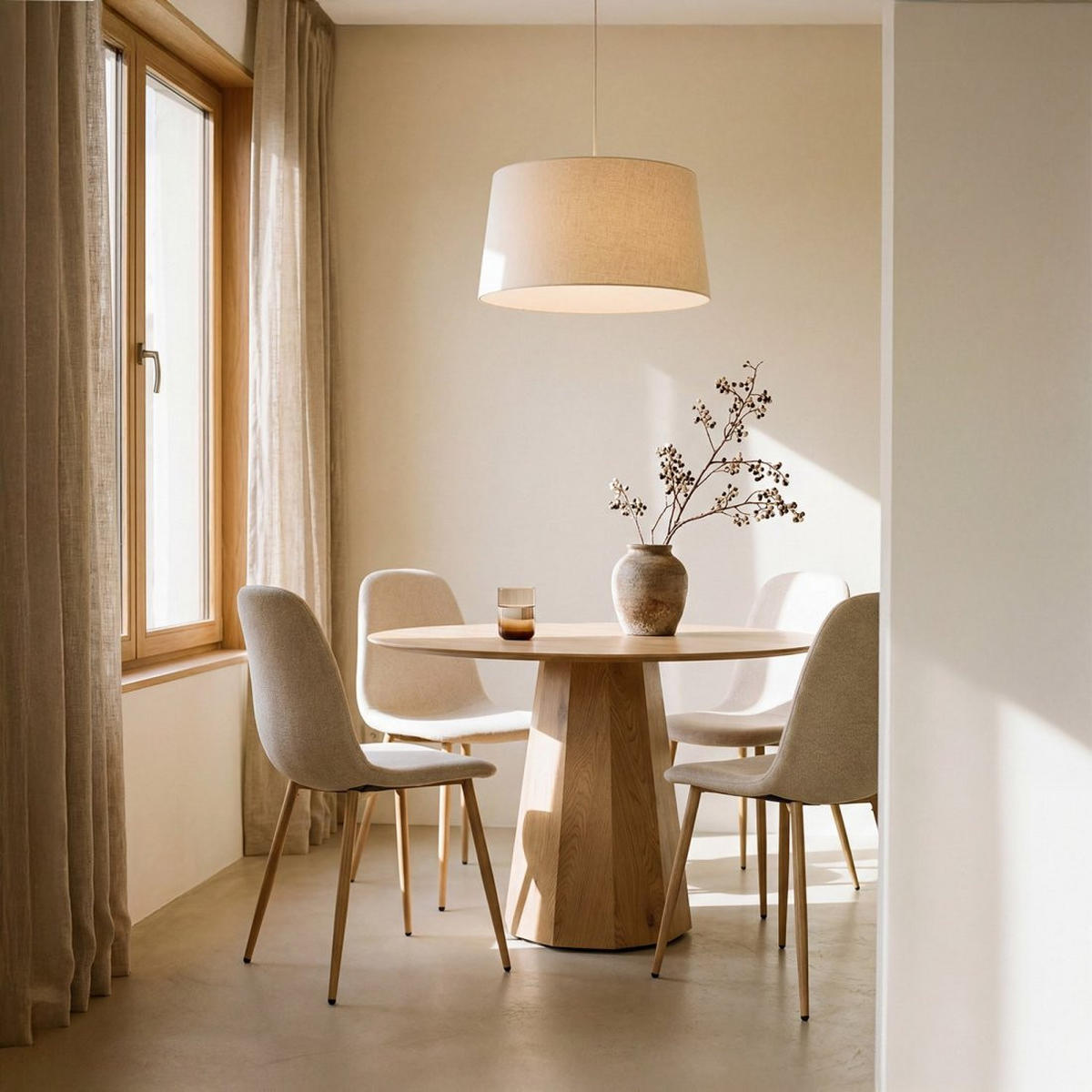 ESSZIMMERSTUHL Ellis Beige 43 cm x 87 cm 4er-Set - Beige, Textil (43/87/54cm) - Klast Home