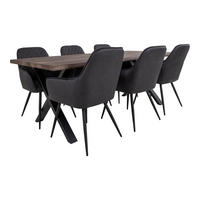 TISCHGRUPPE Grau - Grau, Holz (95/76/200cm) - ebuy24
