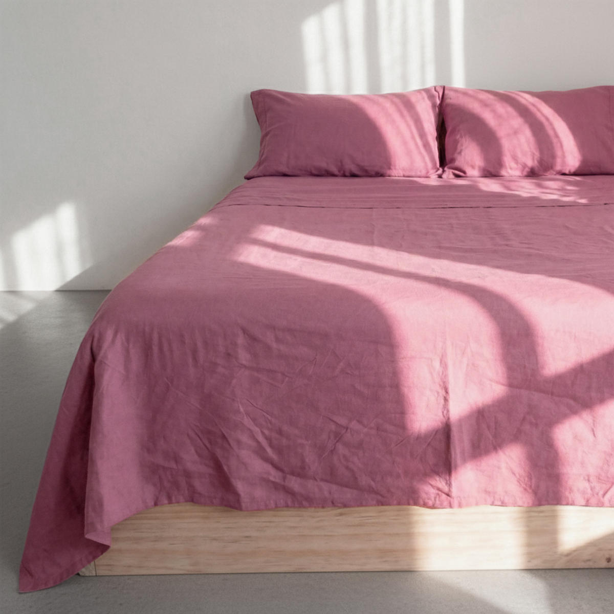 OBERBETTLAKEN basic 160x270 cm magenta - Magenta, Textil (160/270cm) - Happy Friday