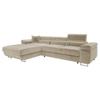 ECKSOFA Torezio Mini, Seite: Links - Creme, Holz/Textil (280/170cm) - MIRJAN24
