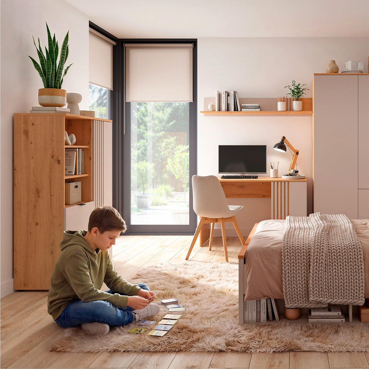 BÜCHERREGAL Ezra Kaschmir - Beige, Holzwerkstoff (90/137/40cm) - Petits-meubles