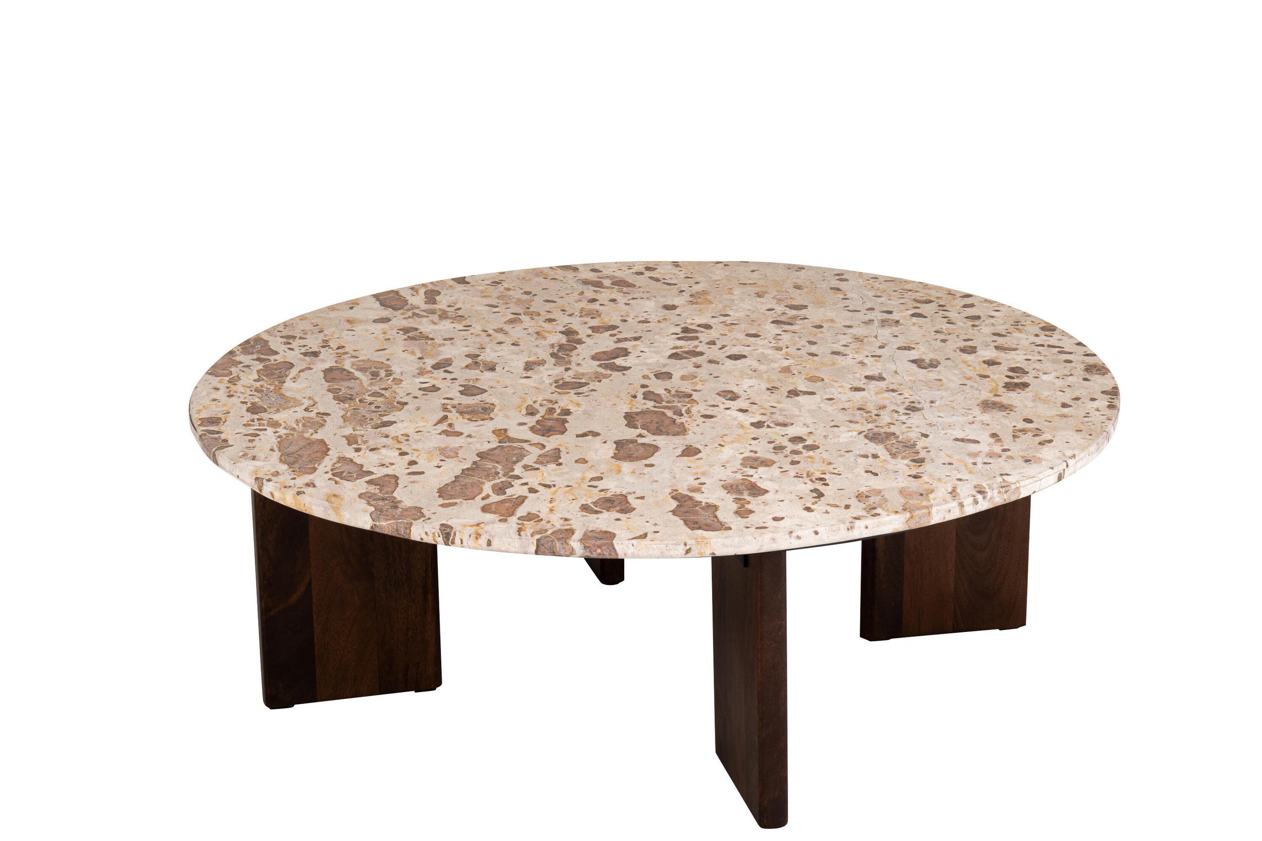 COUCHTISCH MATHILDE MARMOR Natürliche - Naturfarben, Stein (90/90/30cm) - J-Line