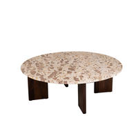 COUCHTISCH MATHILDE MARMOR Natürliche - Naturfarben, Stein (90/90/30cm) - J-Line