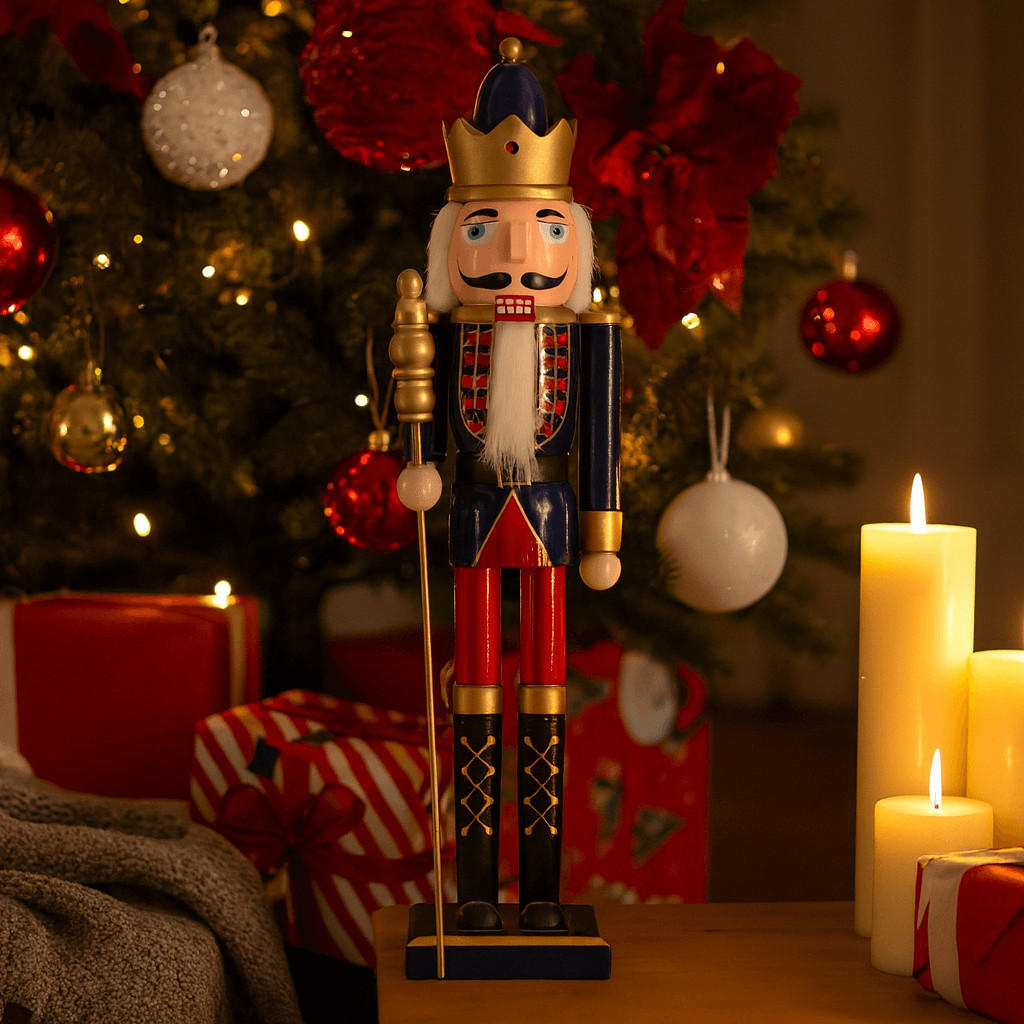 NUSSKNACKER Dekofigur 55 cm - Blau, Holz (11/55/9cm) - Mobili Rebecca