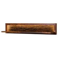 WANDREGAL Sheesham 145x30x27 walnuss gewachst TORONTO LUX #277 - Dunkelbraun, Holz (145/27/30cm) - Massivmoebel24