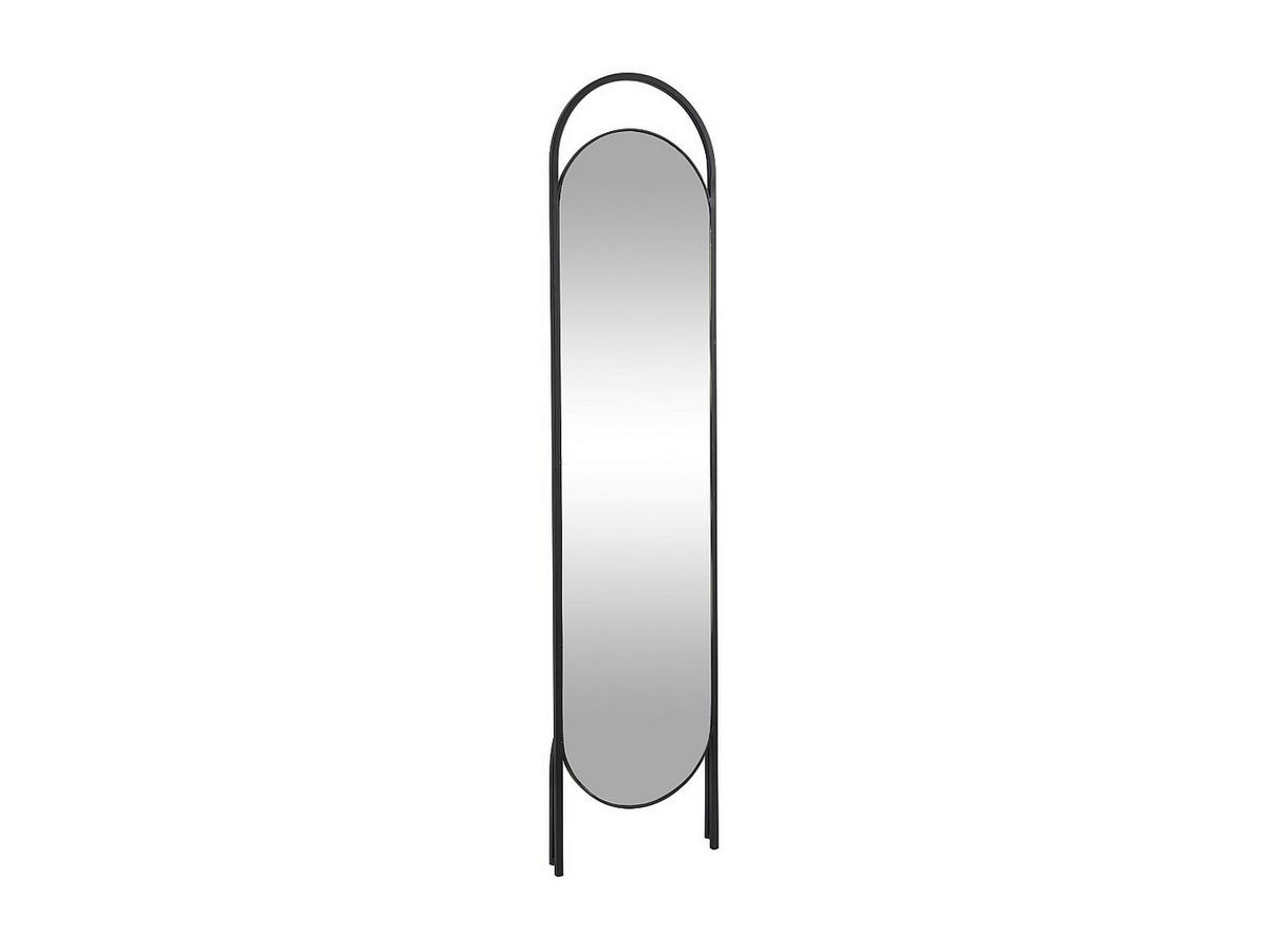 STANDSPIEGEL mit Füßen - 41 cm x 44 cm - metall - schwarz Zineb - Schwarz, Metall (41/171/44cm) - Vente-Unique