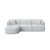 MODULARES-ECKSOFA links Campi aus strukturiertem Stoff hellgrau 4 Sitzplätze - Hellgrau, Textil (156/256cm) - Cosmopolitan Design
