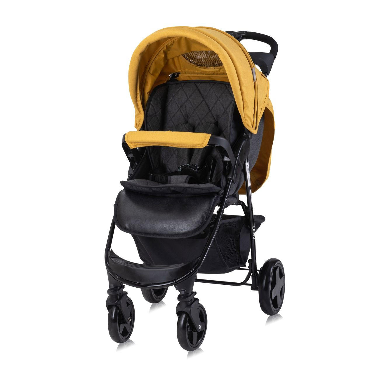 BUGGY Olivia gelb Zubehörbox, Fußabdeckung, verstellbar, Korb - Gelb, Metall (80/49/100cm) - Lorelli