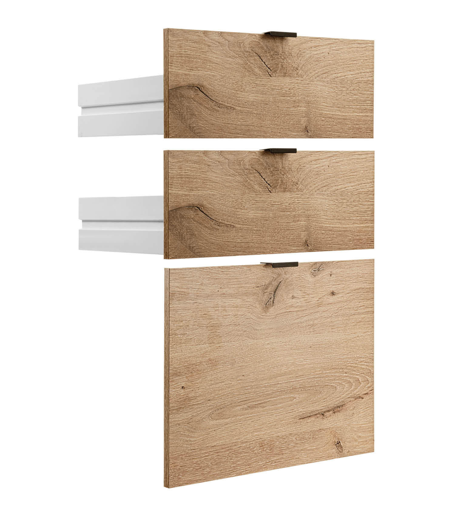 REGALEINSATZ Die Aufgeräumten - Eichefarben/Anthrazit, Holzwerkstoff (41/68/2cm) - Mokebo