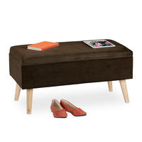 SITZBANK - Braun, Holz/Holzwerkstoff (80/41/40cm) - Relaxdays