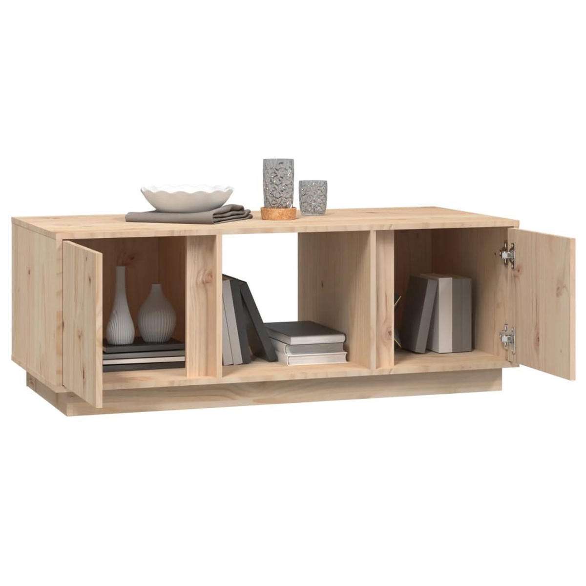 COUCHTISCH 110x50x40 cm Massivholz Kiefer - Braun, Holz (50/110/40cm) - furnicato