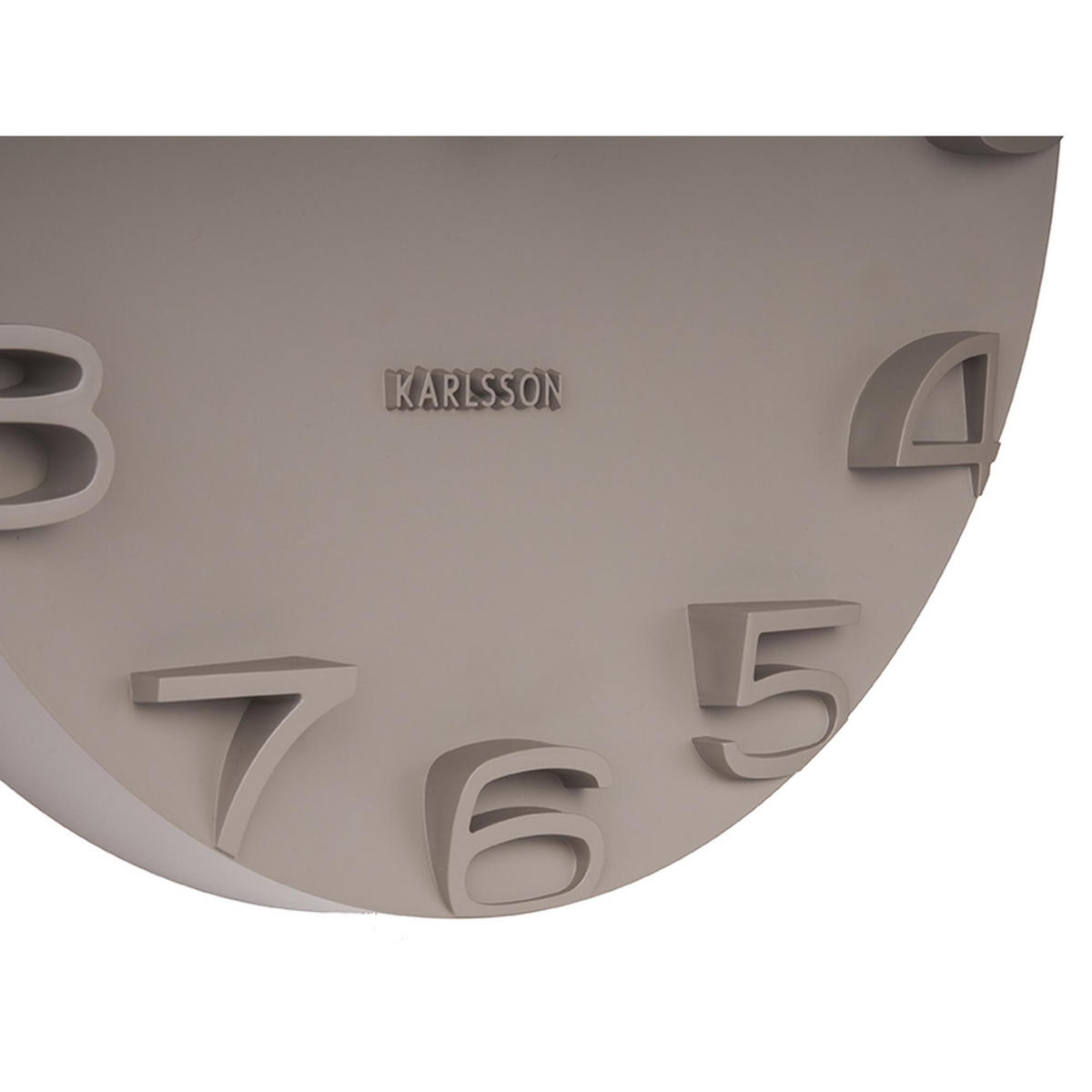 WANDUHR On The Edge Ø42 cm - Grau, Kunststoff (42/42/5cm) - Karlsson