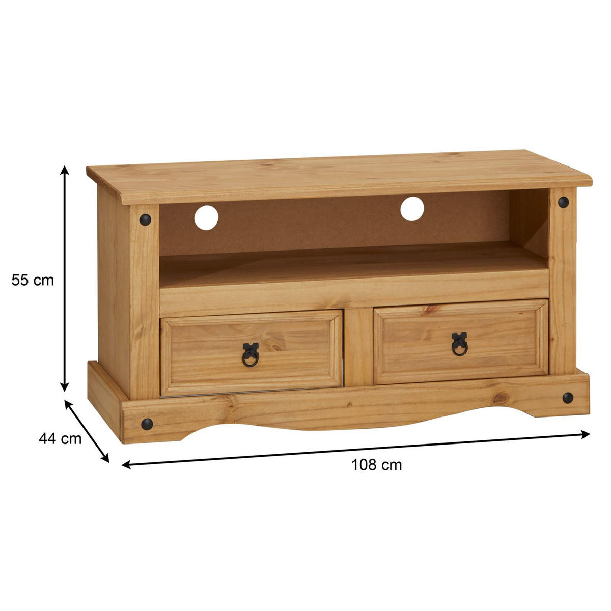 LOWBOARD SALSA - Naturfarben, Holz (108/55/44cm) - CARO-Möbel
