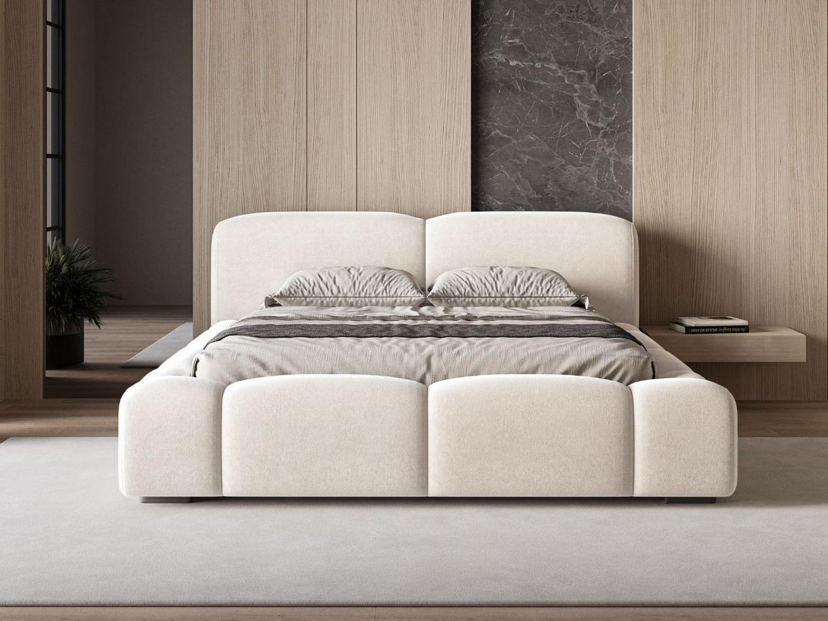 POLSTERBETT Aubi 180x200 Creme - Creme, Textil (180/200cm) - Graingold