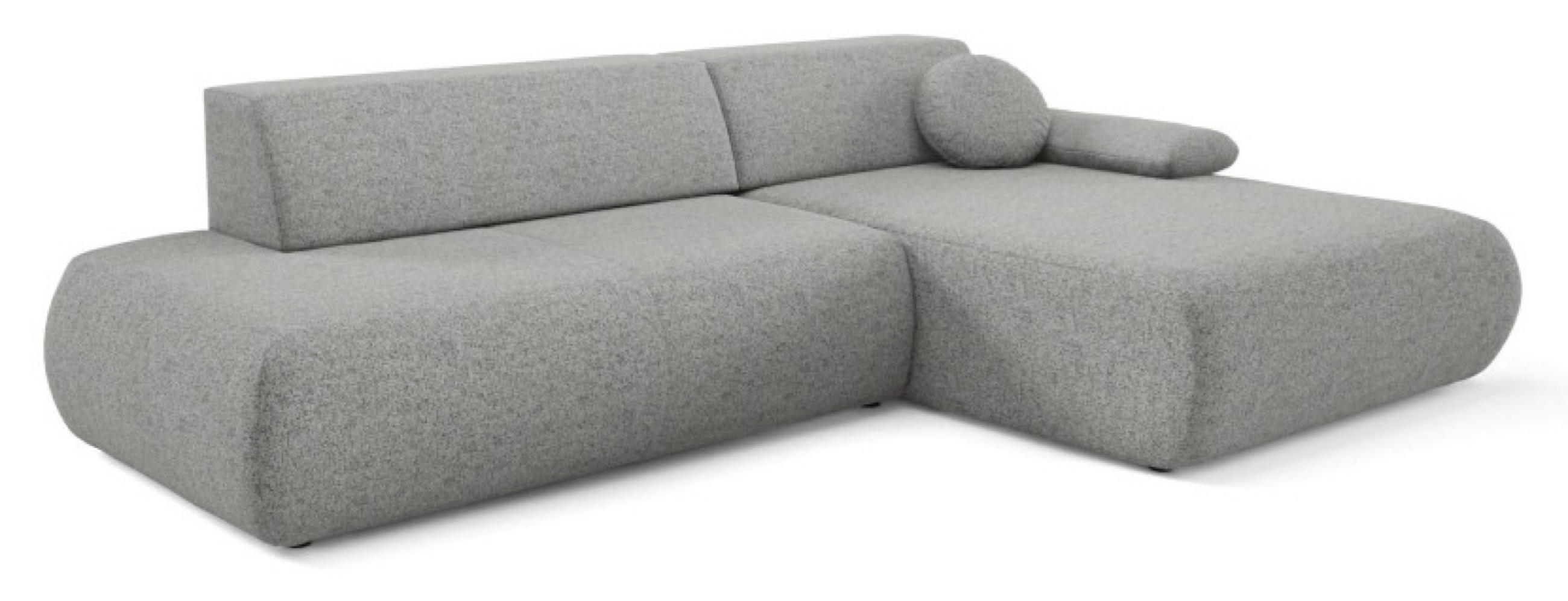 ECKSOFA Grau PENTI Ausziehbar Mit Bettkasten Rechts - Grau, Textil (173.5/286cm) - Sepro Meble