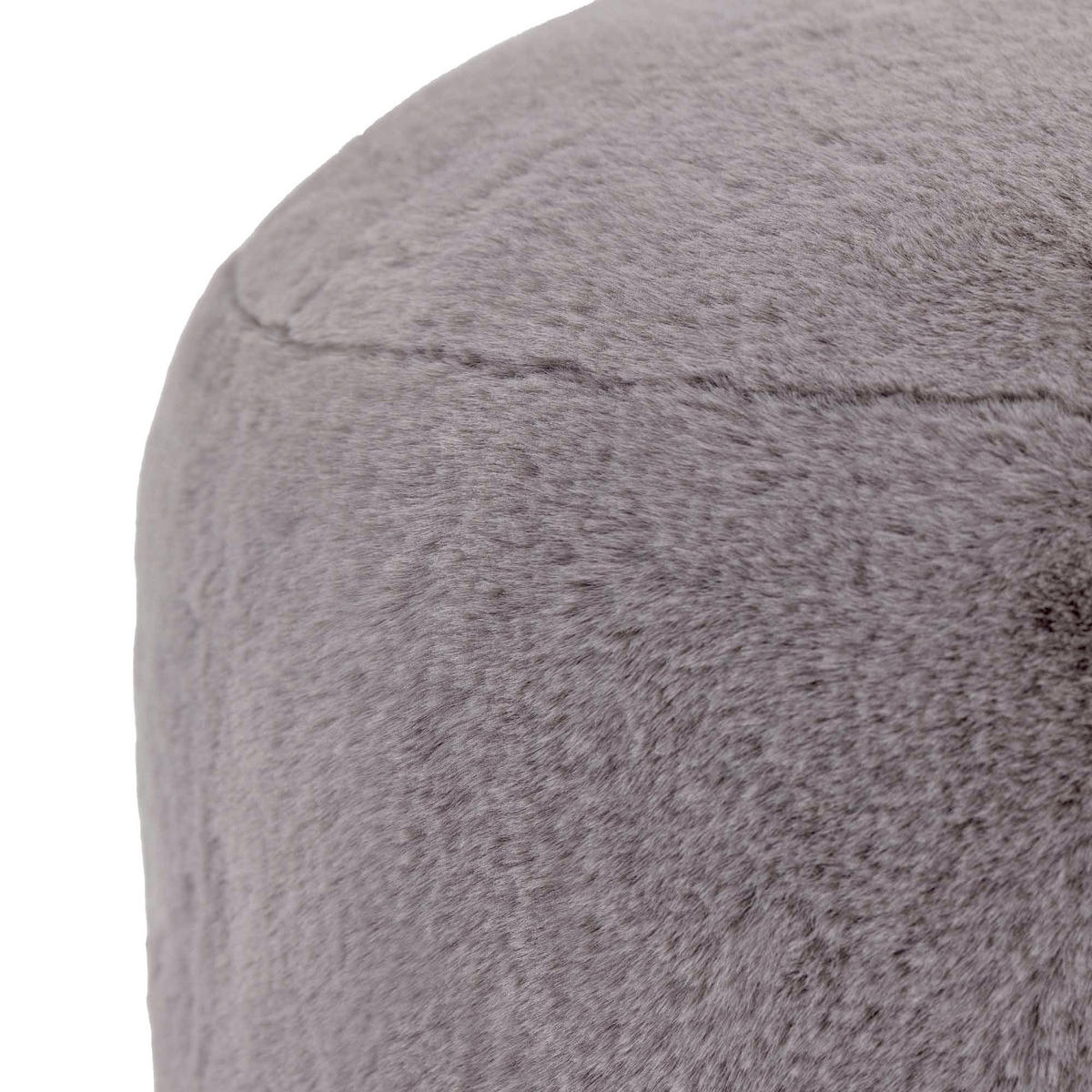 SITZPOUF Milano Kaninchenkunstfell - Grau, Textil (55/35/55cm) - icon