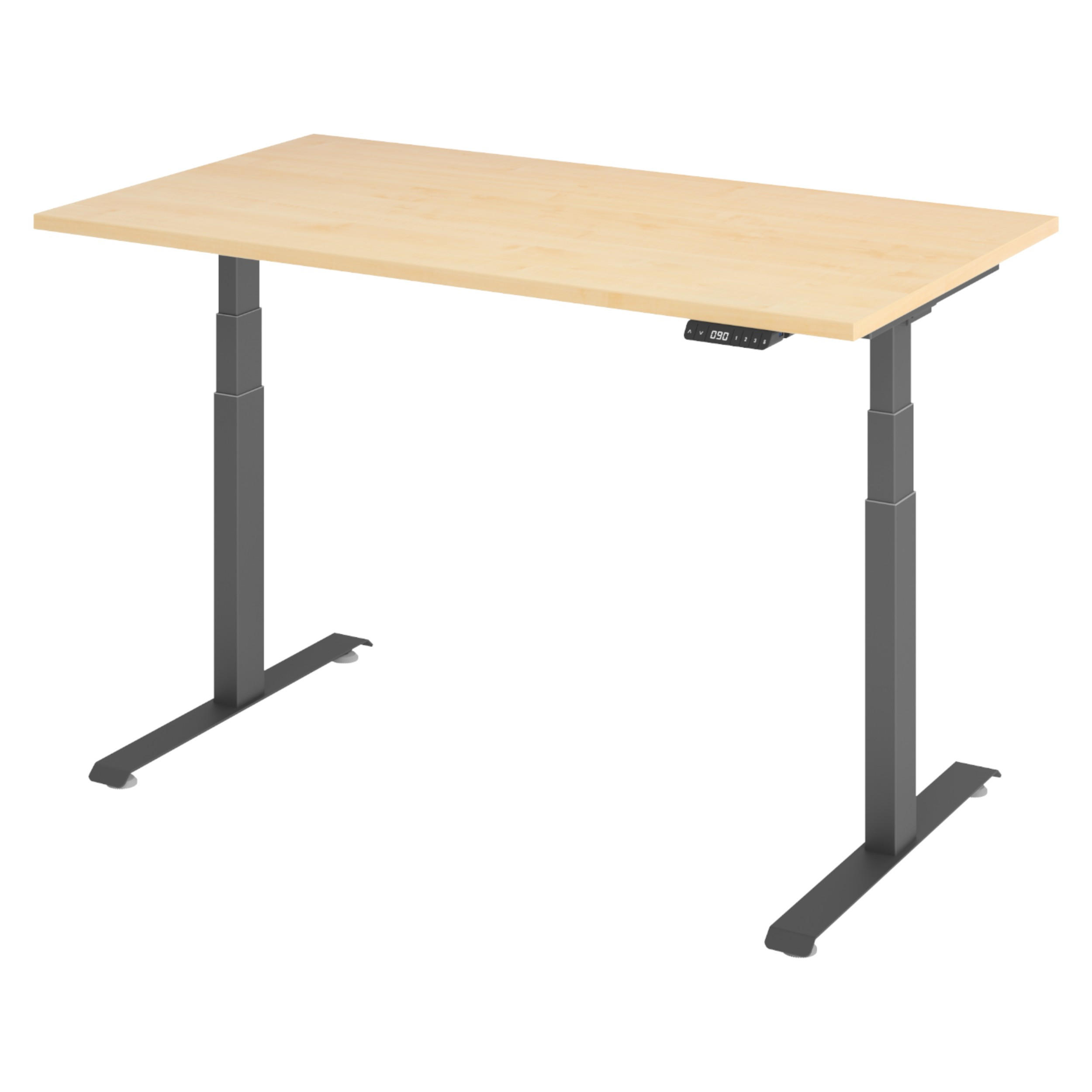 bümö Schreibtisch Ahorn, Graphit 140x74x80 cm