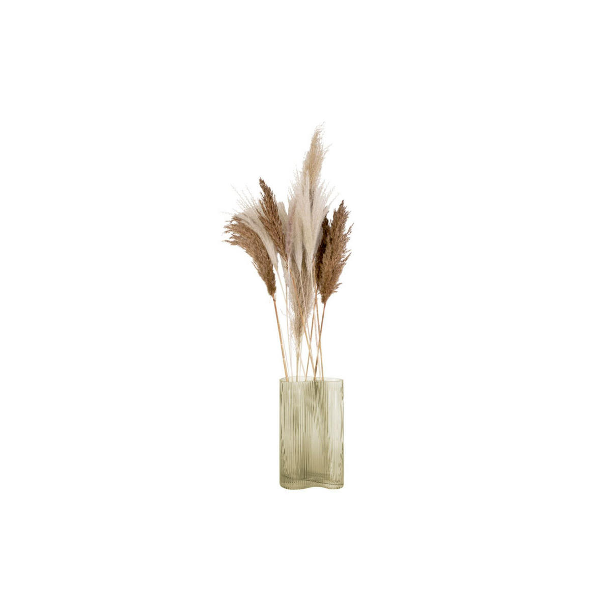 VASE Allure Wave Grün 9.5/9.5/27 cm - Grün, Glas (27cm) - Present Time