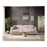 SITZGARNITUR Pasto, Beige Stellvariante 3+2 - Beige, Holzwerkstoff/Kunststoff (240/87/98cm)
