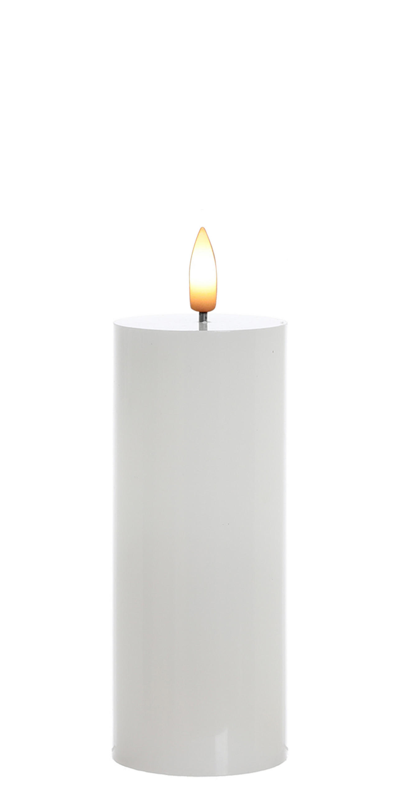 LED-KERZE Idalia Weiß 16/5/16 cm Kunstoff - Weiß, Kunststoff (16/5/16cm) - Mondex
