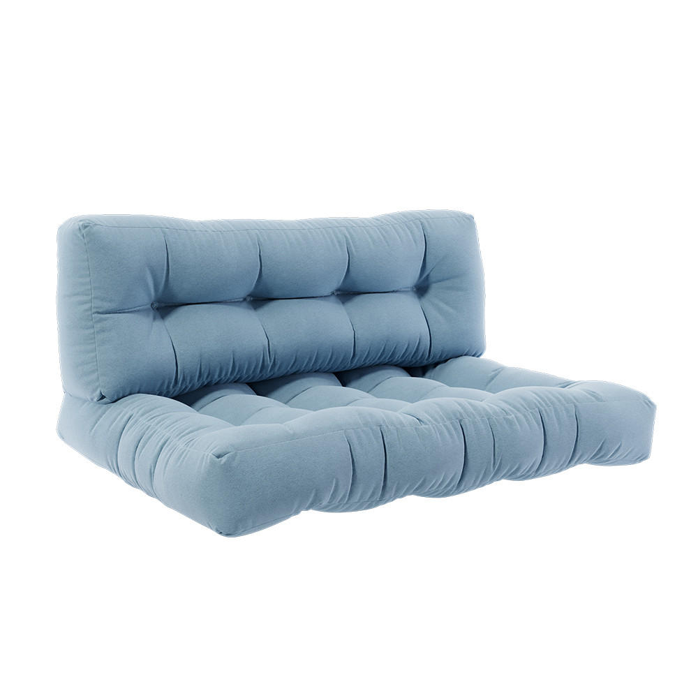 PALETTENKISSEN SET Flocken Eisblau 120 x 80 cm 2 Teile - Hellblau, Textil (120/80/15cm) - Vicco