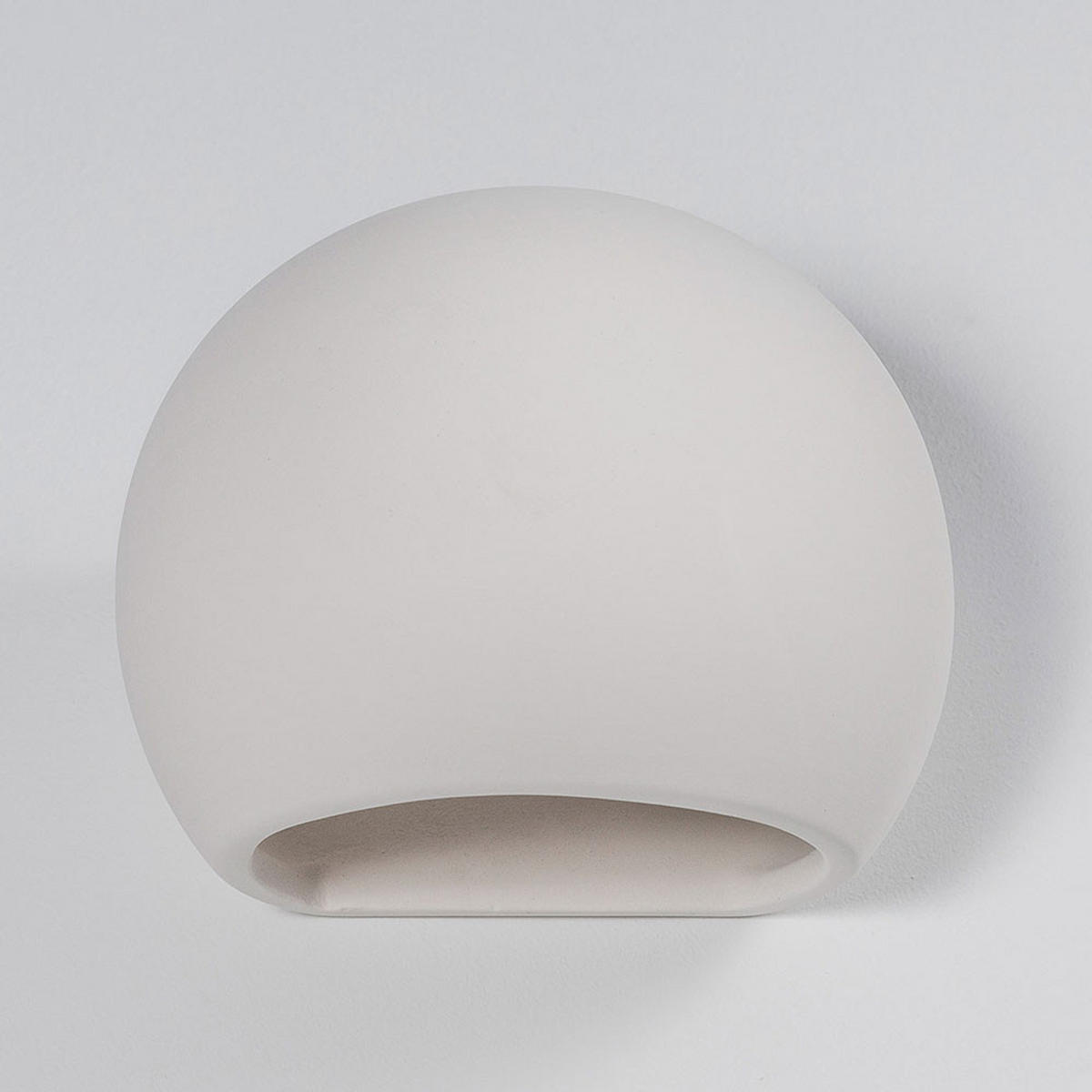 WANDLEUCHTE GLOBE Keramik Weiß - Weiß, Keramik (14/17.5/14.5cm)