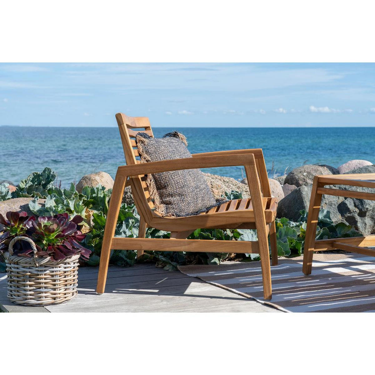 LOUNGE-SET, Sanna, Teak, 71 x 80 x 73 cm - Teakfarben, Holz - ebuy24