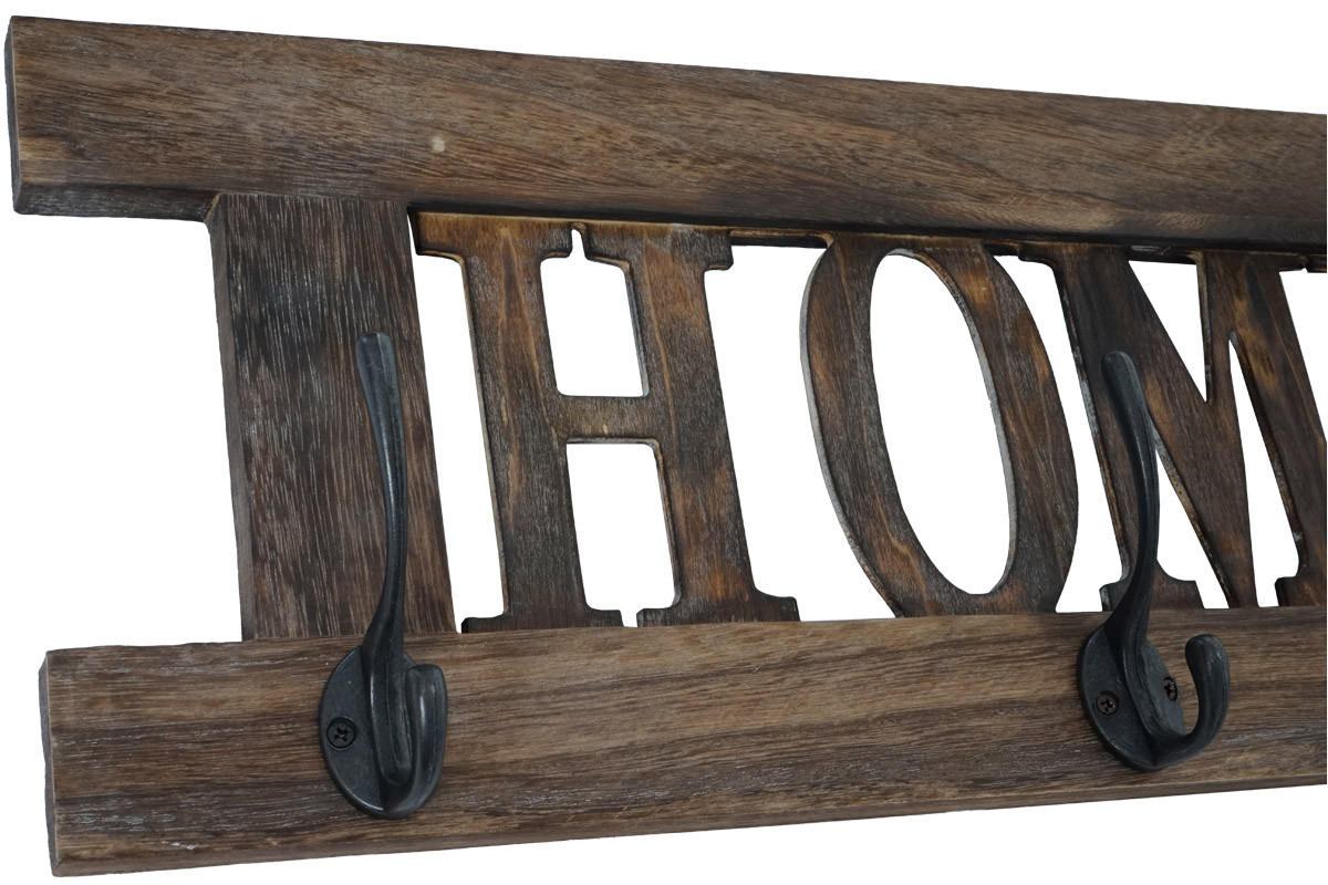 WANDGARDEROBE HOME SHABBY-LOOK Braun - Braun, Holz (55/21/7cm) - Jamb