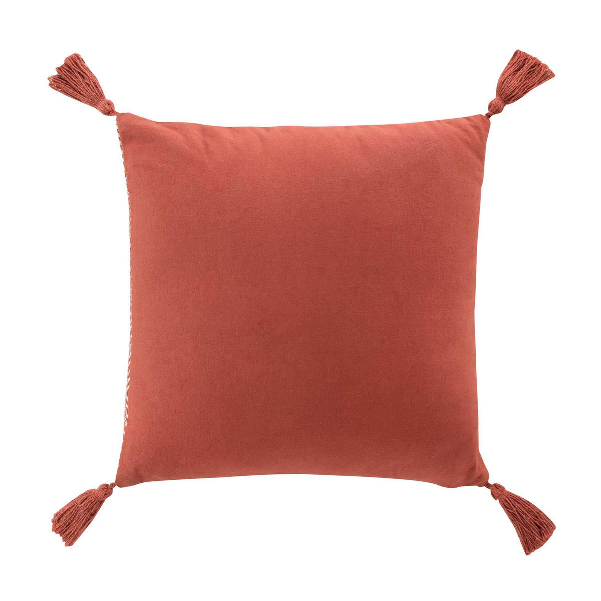 ZIERKISSEN Louisette 40/40 cm - Terracotta, Naturmaterialien (40/40cm) - Douceur d´intérieur