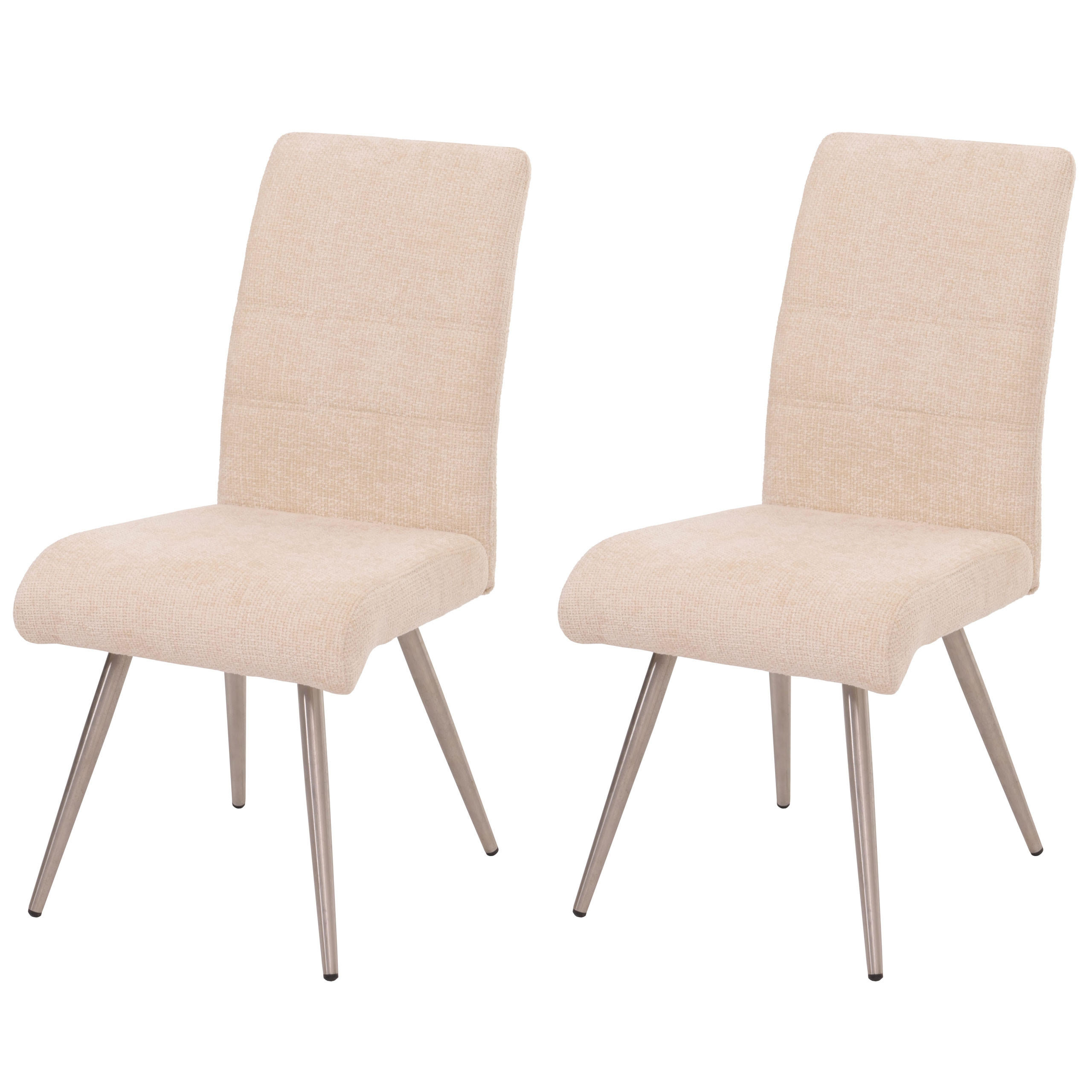 ESSZIMMERSTUHL Cremeweiß 2er-Set - Weiß, Textil (68/97/64cm) - MCW