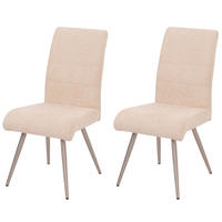 ESSZIMMERSTUHL Cremeweiß 2er-Set - Weiß, Textil (68/97/64cm) - MCW