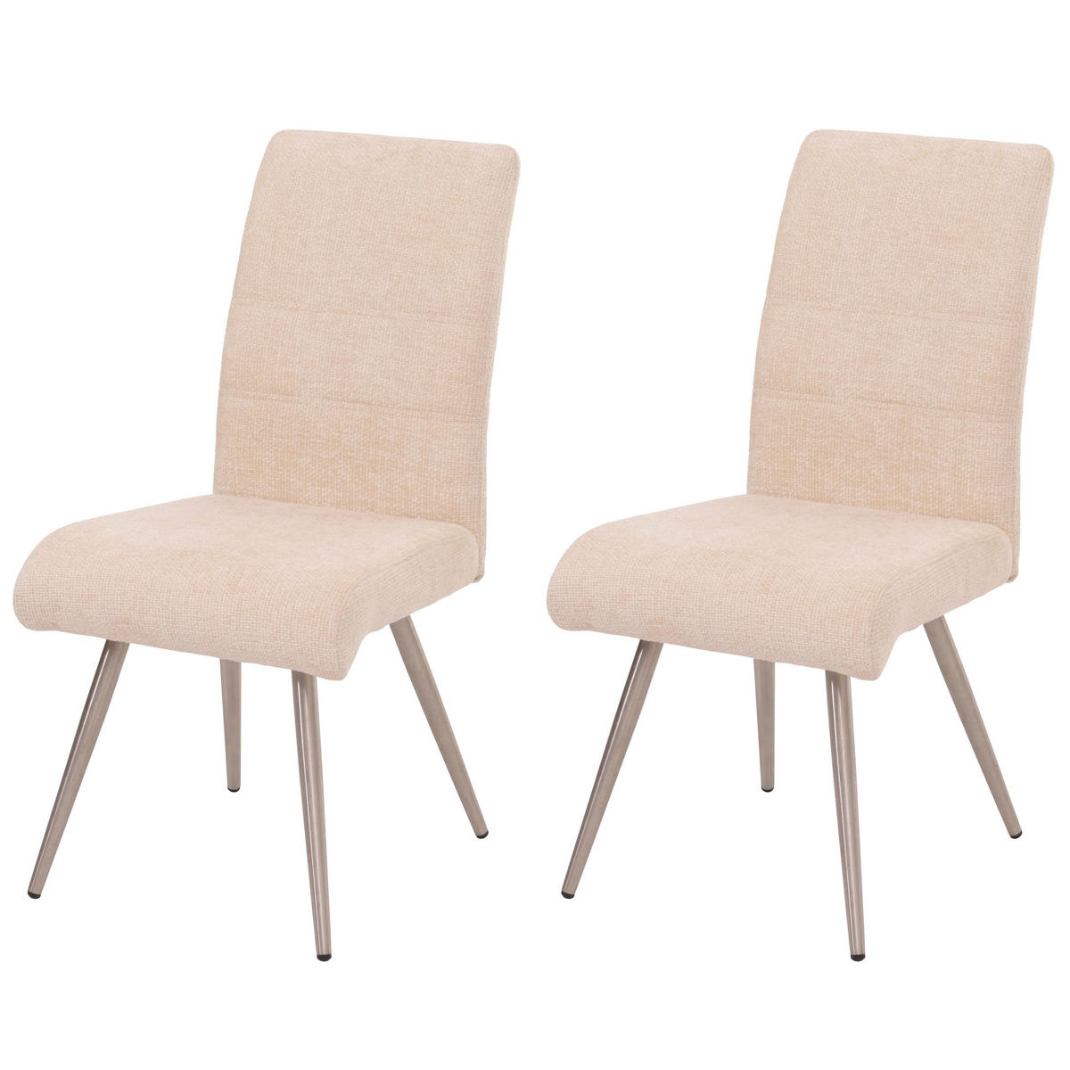 ESSZIMMERSTUHL Cremeweiß 2er-Set - Weiß, Textil (68/97/64cm) - MCW
