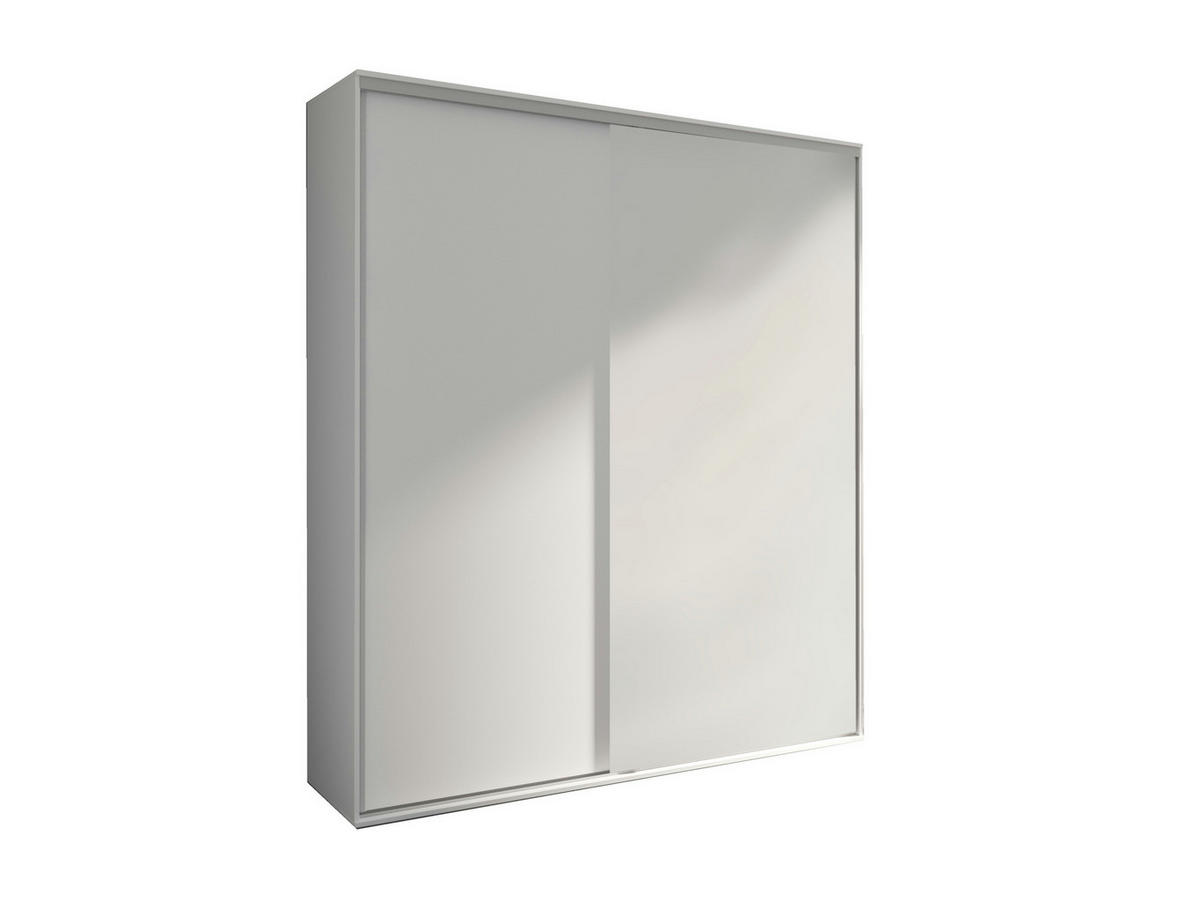 SCHIEBETÜRENSCHRANK - Kleiderschrank BORA 204 - Weiß - Weiß, Holzwerkstoff (204/244/62cm) - Möblo