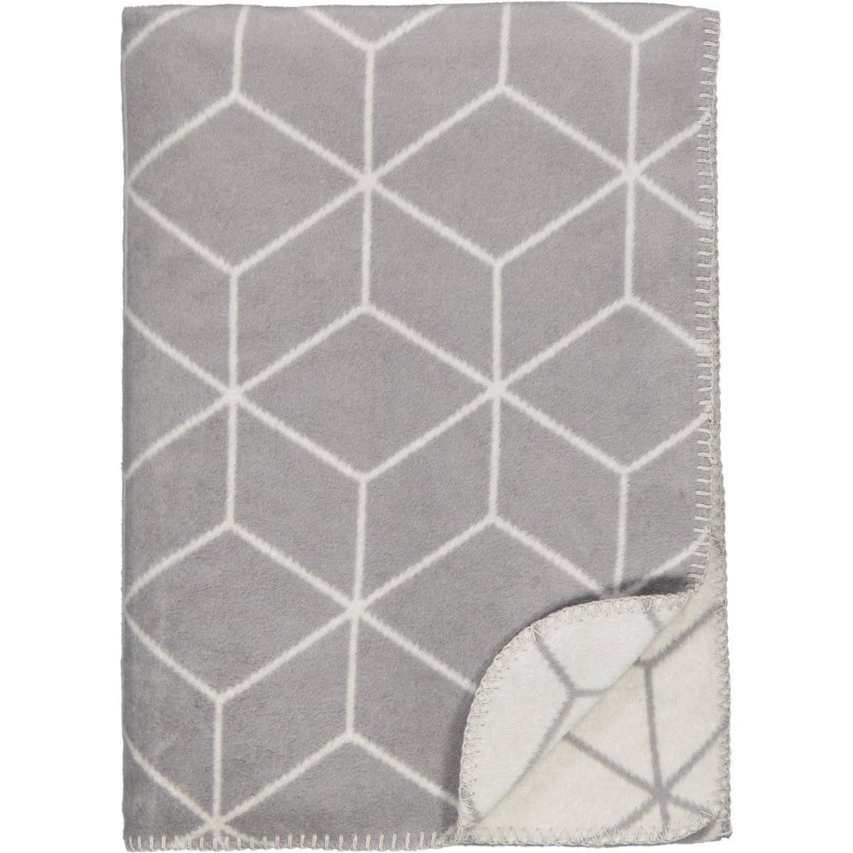 WOHNDECKEN CARRÉ STONE - Grau, Textil (150/200cm) - Zöllner