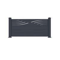 VORGARTENZAUN 2er-Set Veleta grau 1,9m H.90cm aluminium - Grau, Metall (378/89cm) - Casanoov